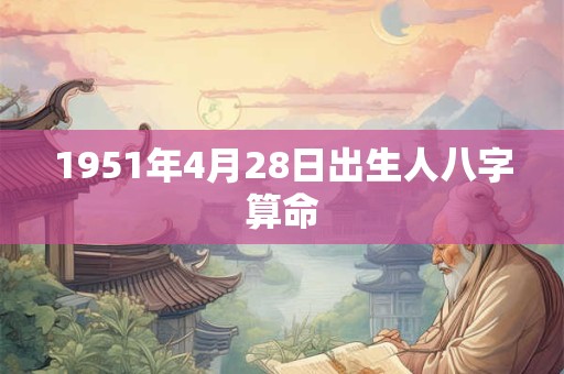 1951年4月28日出生人八字算命