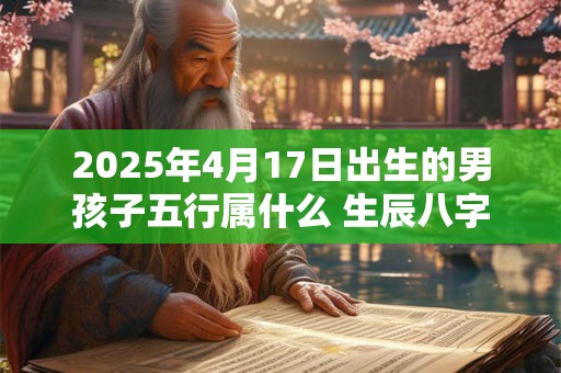 2025年4月17日出生的男孩子五行属什么 生辰八字取名