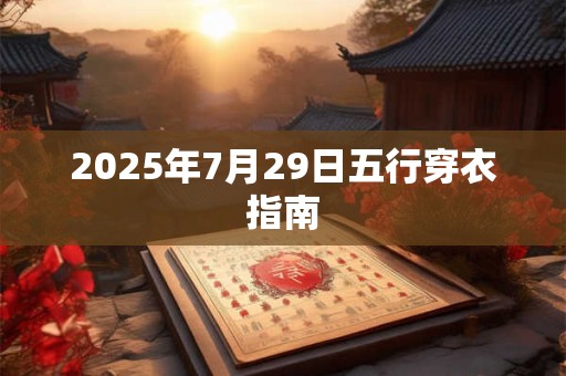 2025年7月29日五行穿衣指南