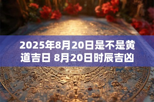 2026年8月20日是不是黄道吉日 8月20日时辰吉凶 2026年8月20日是不是黄道吉日 8月20日时辰吉凶