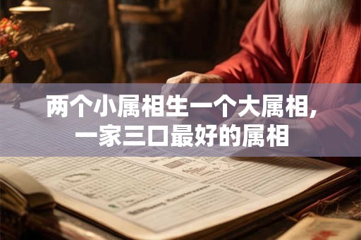 两个小属相生一个大属相,一家三口最好的属相