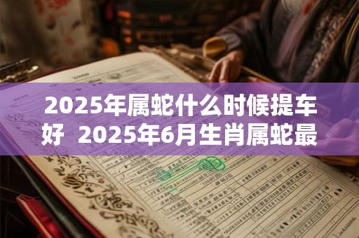 2025年属蛇什么时候提车好  2025年6月生肖属蛇最佳提车日子