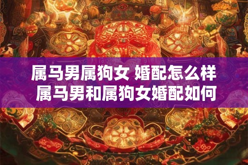 属马男属狗女 婚配怎么样 属马男和属狗女婚配如何