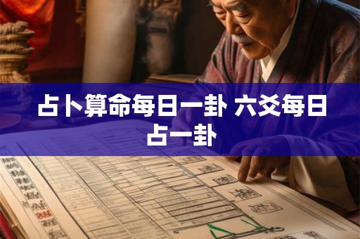 占卜算命每日一卦 六爻每日占一卦