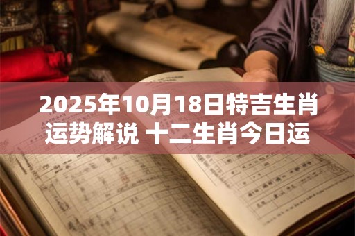 2025年10月18日特吉生肖运势解说 十二生肖今日运势