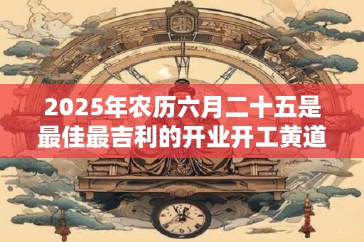 2025年农历六月二十五是最佳最吉利的开业开工黄道日子吗