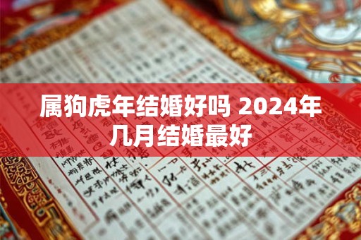 属狗虎年结婚好吗 2024年几月结婚最好