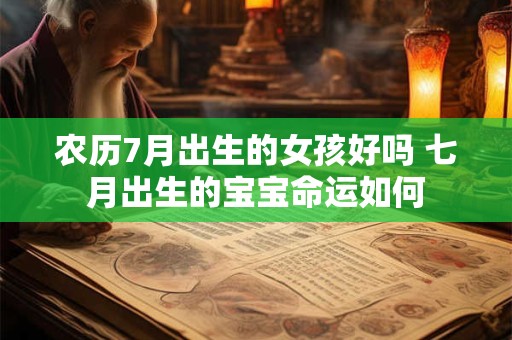 农历7月出生的女孩好吗 七月出生的宝宝命运如何