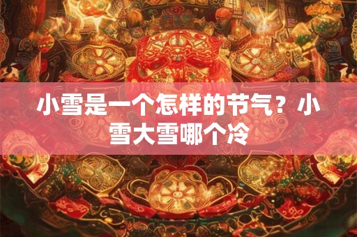 小雪是一个怎样的节气？小雪大雪哪个冷