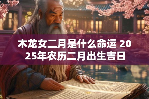 木龙女二月是什么命运 2025年农历二月出生吉日