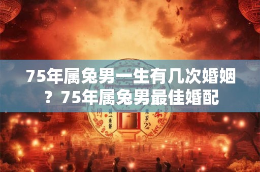75年属兔男一生有几次婚姻？75年属兔男最佳婚配
