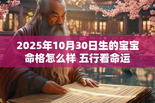 2025年10月30日生的宝宝命格怎么样 五行看命运