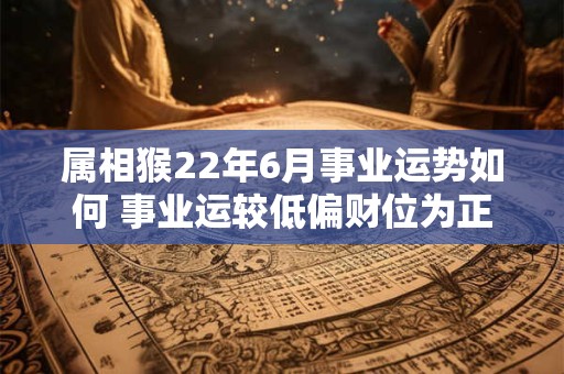 属相猴22年6月事业运势如何 事业运较低偏财位为正西