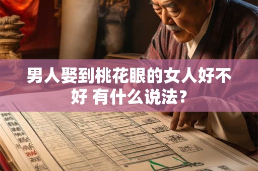 男人娶到桃花眼的女人好不好 有什么说法？