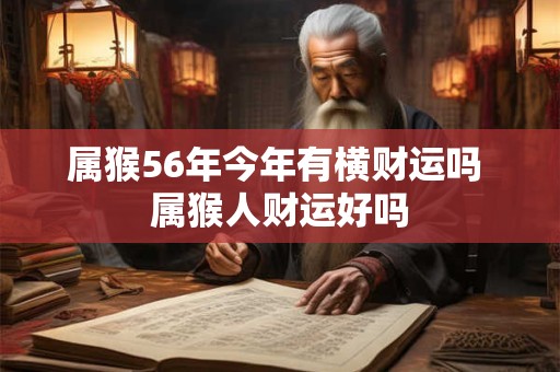 属猴56年今年有横财运吗 属猴人财运好吗