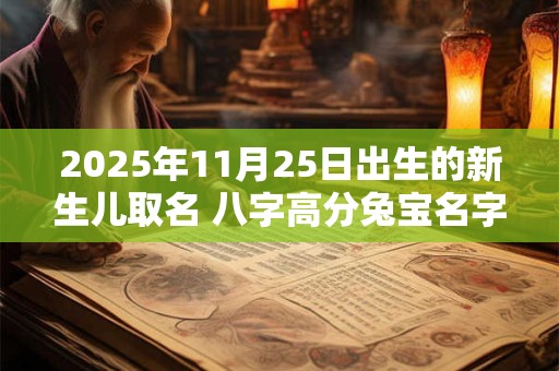 2025年11月25日出生的新生儿取名 八字高分兔宝名字