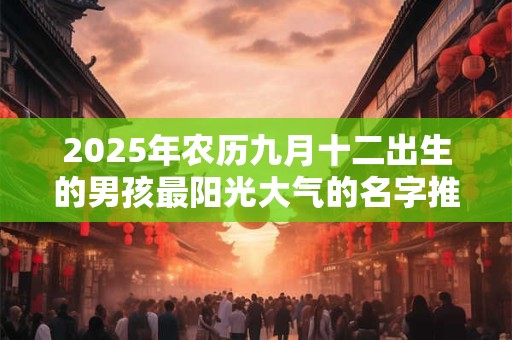 2025年农历九月十二出生的男孩最阳光大气的名字推荐
