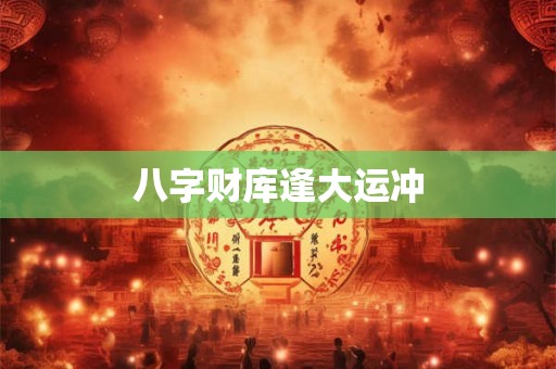 八字财库逢大运冲