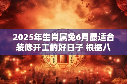 2025年生肖属兔6月最适合装修开工的好日子 根据八字查询