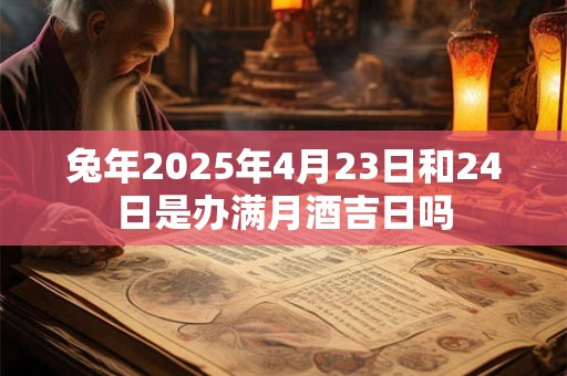 兔年2025年4月23日和24日是办满月酒吉日吗