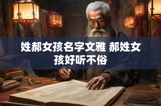 姓郝女孩名字文雅 郝姓女孩好听不俗