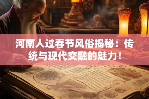 河南人过春节风俗揭秘：传统与现代交融的魅力！