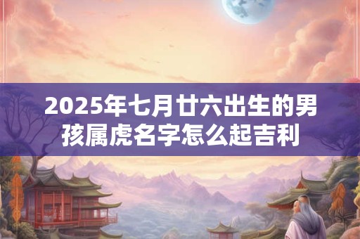 2025年七月廿六出生的男孩属虎名字怎么起吉利 2025年七月廿六出生的男孩属虎名字怎么起吉利