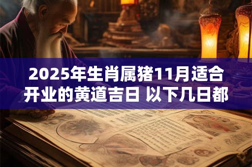 2025年生肖属猪11月适合开业的黄道吉日 以下几日都不错