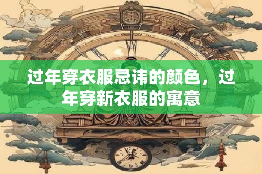 过年穿衣服忌讳的颜色,过年穿新衣服的寓意 过年穿衣服忌讳的颜色,过年穿新衣服的寓意