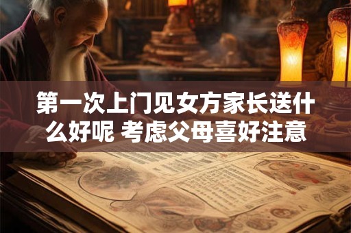 第一次上门见女方家长送什么好呢 考虑父母喜好注意礼貌