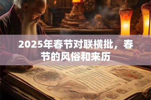 2025年春节对联横批,春节的风俗和来历 2025年春节对联横批,春节的风俗和来历