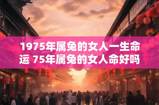 详细阅读:1975年属兔的女人一生命运 75年属兔的女人命好吗 1975年属兔的女人一生命运 75年属兔的女人命好吗