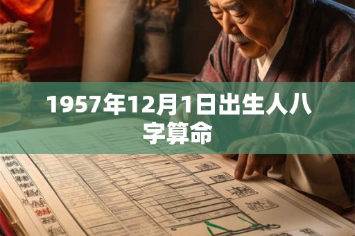 1957年12月1日出生人八字算命