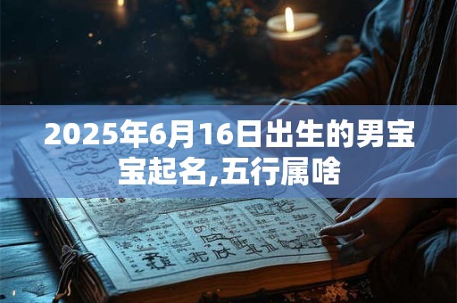 2025年6月16日出生的男宝宝起名,五行属啥