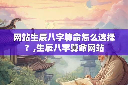 网站生辰八字算命怎么选择?,生辰八字算命网站 网站生辰八字算命怎么选择?,生辰八字算命网站