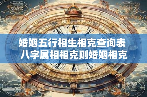 婚姻五行相生相克查询表 八字属相相克则婚姻相克
