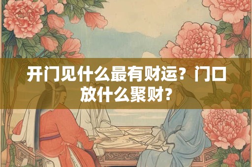 开门见什么最有财运？门口放什么聚财？