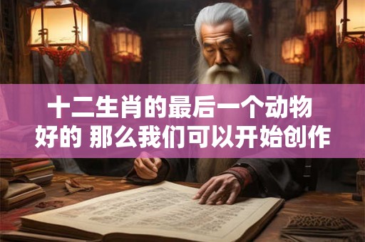十二生肖的最后一个动物 好的 那么我们可以开始创作了