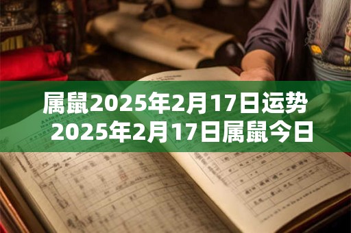 属鼠2025年2月17日运势  2025年2月17日属鼠今日运势