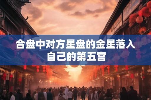 合盘中对方星盘的金星落入自己的第五宫