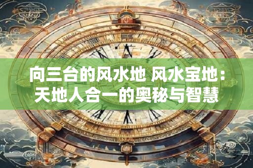 向三台的风水地 风水宝地：天地人合一的奥秘与智慧