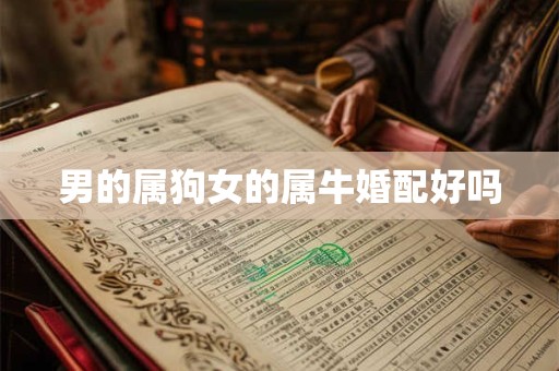 男的属狗女的属牛婚配好吗