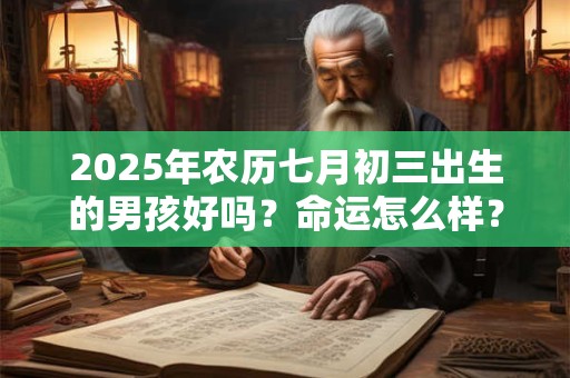 2025年农历七月初三出生的男孩好吗？命运怎么样？