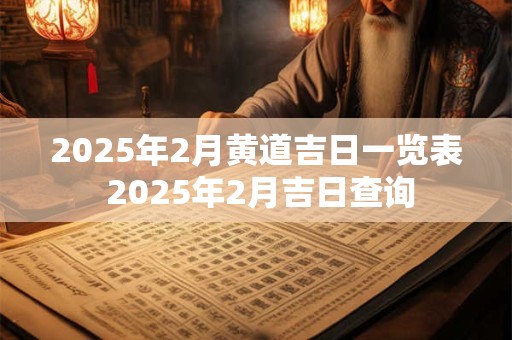 2025年2月黄道吉日一览表 2025年2月吉日查询 2025年2月黄道吉日一览表 2025年2月吉日查询