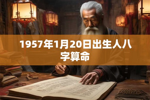 1957年1月20日出生人八字算命