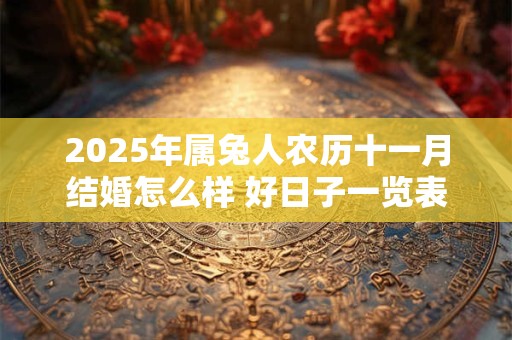 2025年属兔人农历十一月结婚怎么样 好日子一览表老黄历