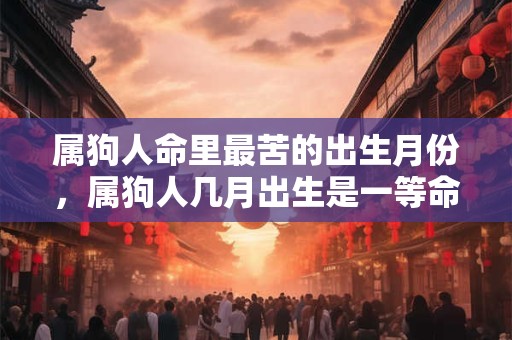属狗人命里最苦的出生月份，属狗人几月出生是一等命？