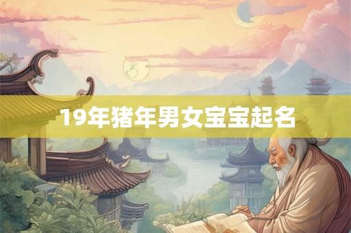19年猪年男女宝宝起名
