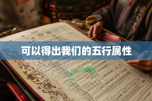 可以得出我们的五行属性