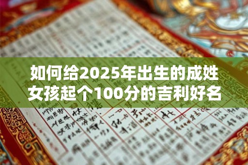 如何给2025年出生的成姓女孩起个100分的吉利好名？